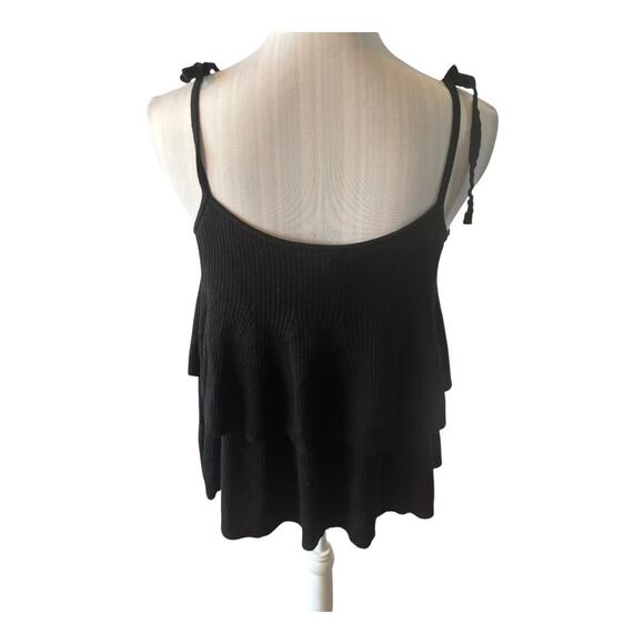 J. Crew Black Tiered Sweater Size M - Picture 2 of 3